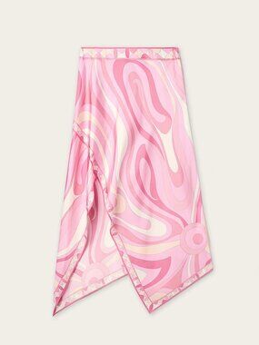 Pucci Printed Asymmetrical Skirt In Pink